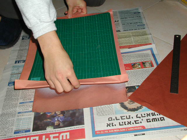 Preparing to connect the tissue and foil